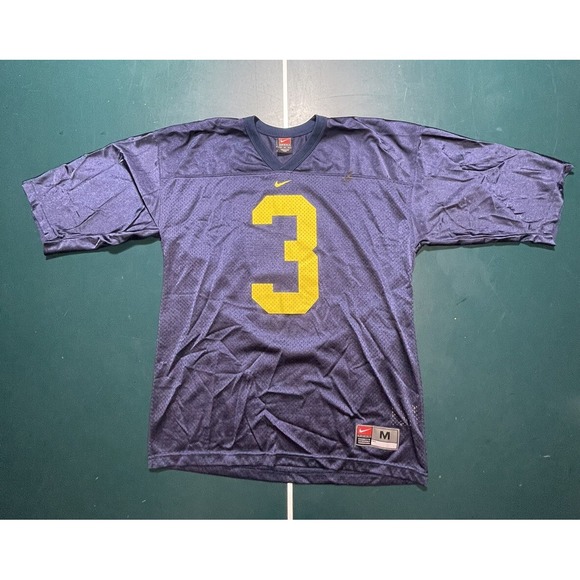 Vintage Nike Michigan Wolverines Football Jersey Size Men's Medium Center Swoosh - Picture 1 of 9